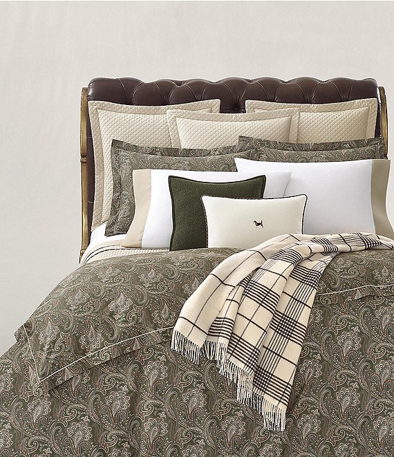 Color:Sage - Image 1 - Heritage Collection Paisley Comforter