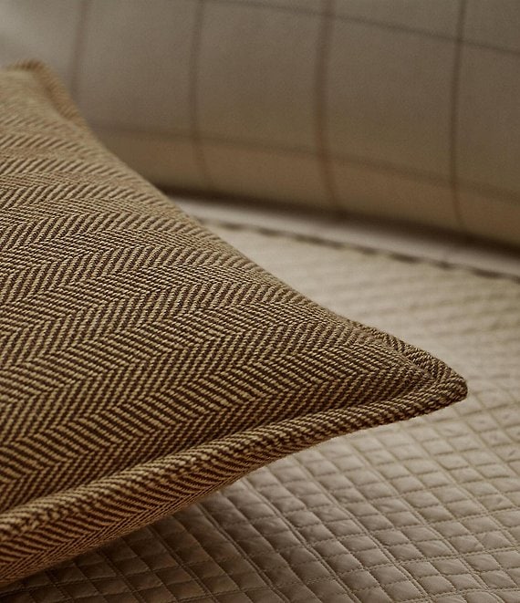 Ralph Lauren Tyler Collection Olson Herringbone Pattern Throw