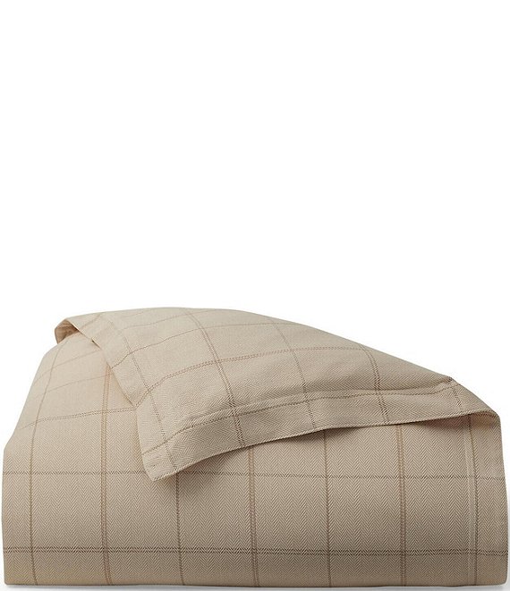 Ralph Lauren Tyler Collection Windowpane Pattern Comforter | Dillard's