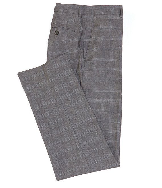 Ralph Ralph Lauren Classic Fit Flat Front Grey Check Performance ...