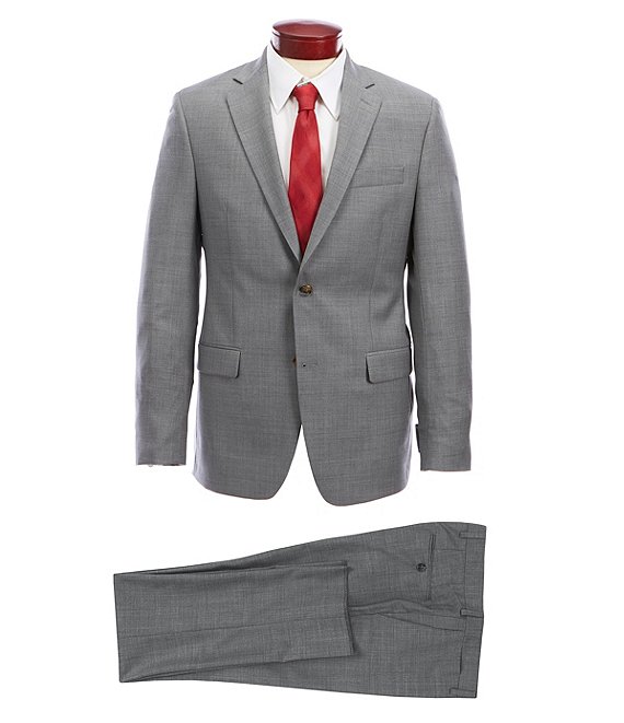 Ralph Ralph Lauren Slim Fit Solid Light Grey Wool Suit