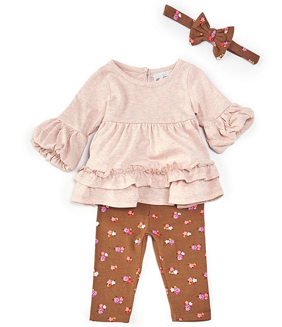 Rare Editions Baby Girls 3-24 Months Long Sleeve Ruffled Tunic Top ...