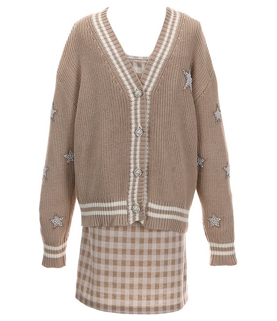 Rare Editions Big Girls 7-16 Long-Sleeve Star Appliqued Rare Editions Big Girls 7-16 Long-Sleeve Star Appliqued