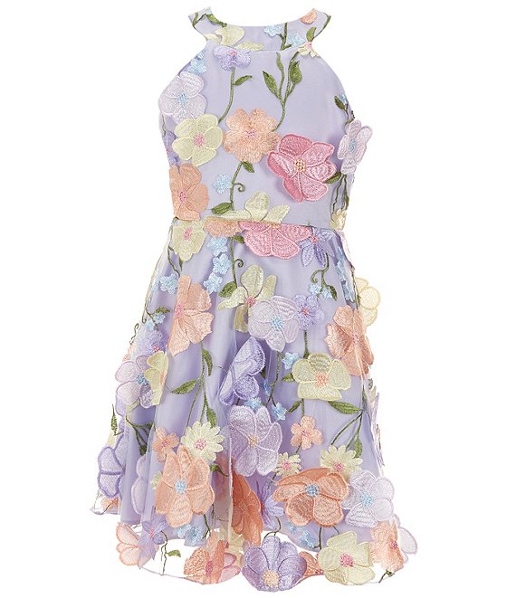 Rare editions floral embroidered dress on sale