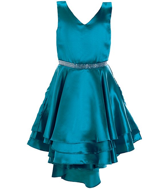 Rare Editions Big Girls 7-16 Sleeveless Satin Fit-And-Flare Dress ...