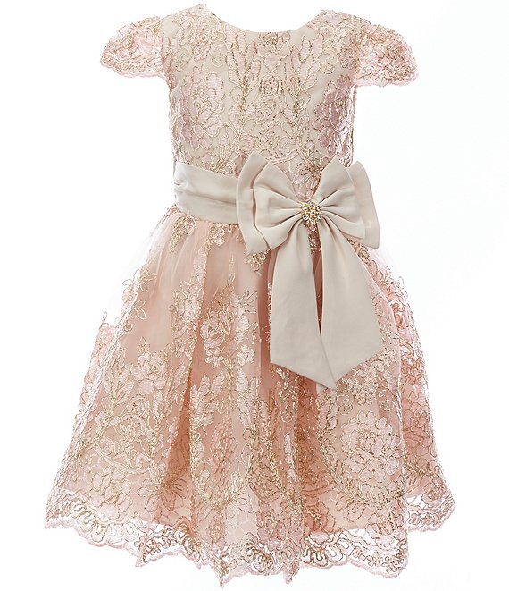 Little Girls Flower Embroidered Lace Dress
