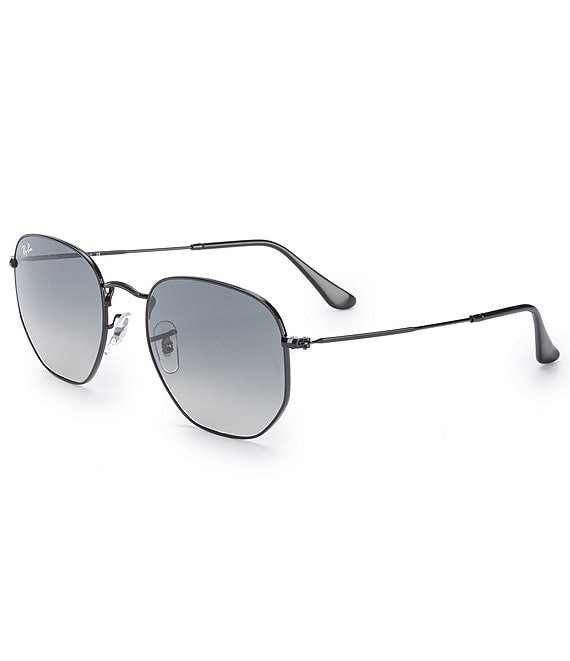 Color:Black - Image 1 - Hexagonal Flat Lenses Sunglasses