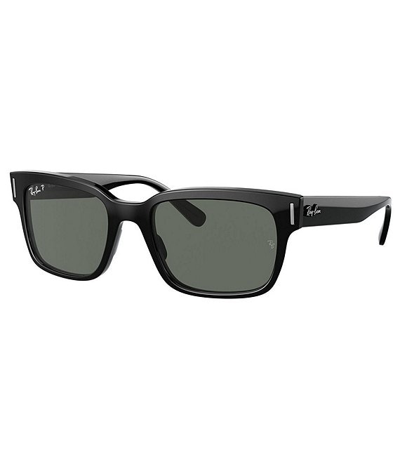 Color:Shiny Black - Image 1 - Jeffery Square 55mm Polarized Sunglasses