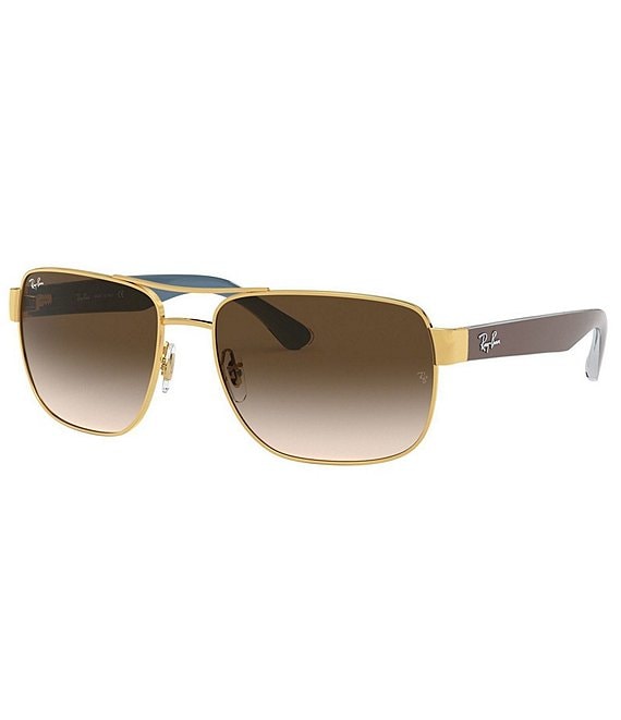 Ray ban aviator brown rectangle sunglasses on sale