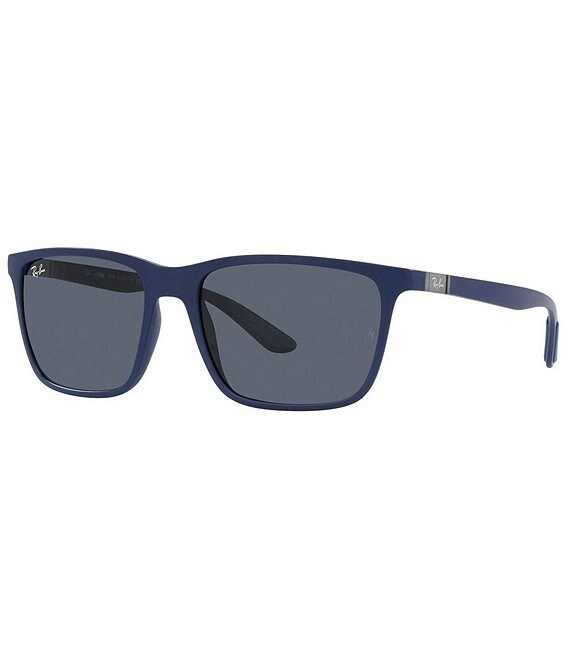 Color:Matte Blue - Image 1 - Men's 59mm Rectangle Sunglasses