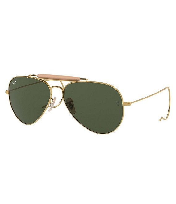Color:Gold - Image 1 - Outdoorsman II Aviator 58mm Sunglasses