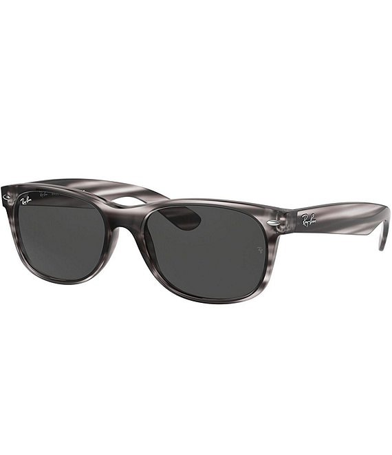 Color:Striped Grey - Image 1 - Unisex New Wayfarer 55mm Sunglasses