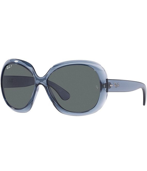 Color:Transparent Blue - Image 1 - Women's Rb4098 60mm Polarized Butterfly Sunglasses