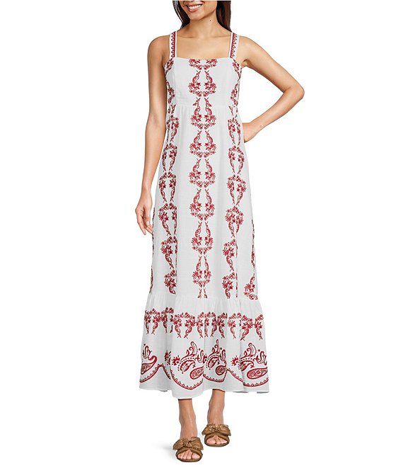 Madrascheck Embroidery Sleeveless Dress | Pasand by ne