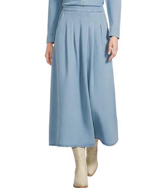 Reba Ranchland Blues A-Line Pull On Coordinating Midi Skirt