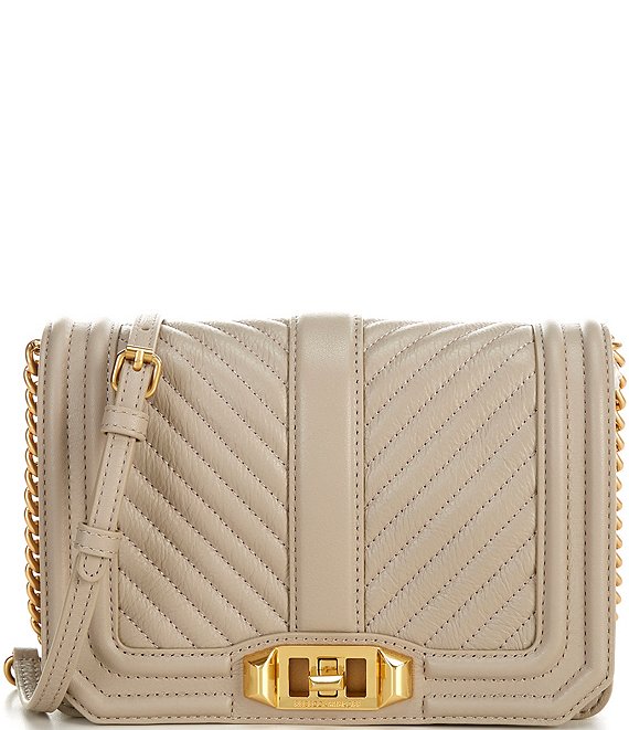 Deals leather chevron crossbody