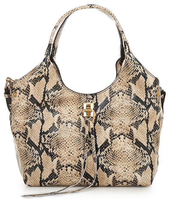 REBECCA MINKOFF Darren Carrysome Snake Embossed Shoulder Bag