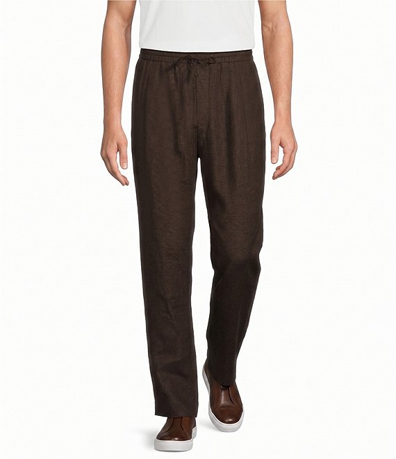 Reiss Barges Relaxed Fit Linen Straight Leg Pants