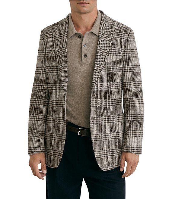 Reiss Classic Fit Wool Blend Houndstooth Blazer