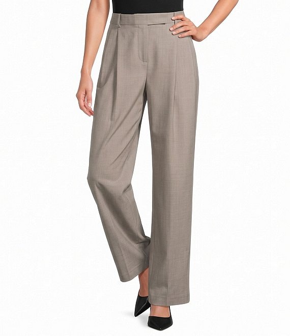 Reiss Darcy Wide-Leg Pleated Trousers Pants