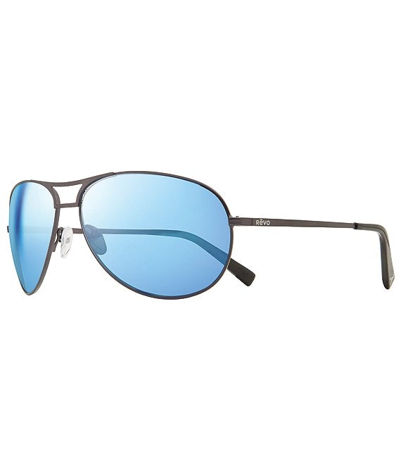 Color:Matte Gunmetal with Blue Water Lens - Image 1 - Prosper Aviator Polarized 62mm Sunglasses
