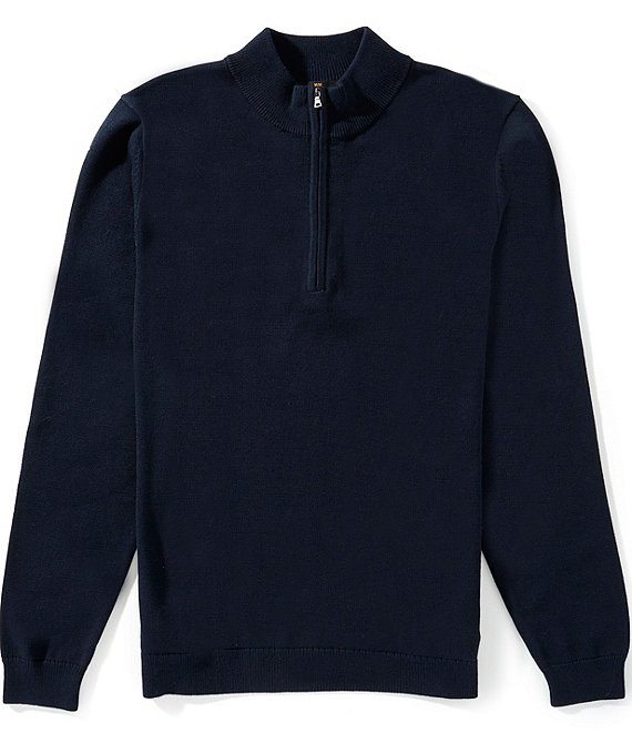 RHONE Commuter Quarter-Zip Sweater Pullover, True Navy - Image 1