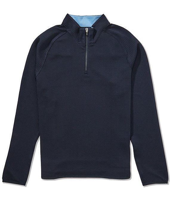 RHONE Performance Stretch Founders Golf Quarter-Zip Pullover, True Navy - Image 1