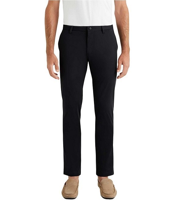 RHONE Slim Fit Flat Front Commuter Stretch Pants