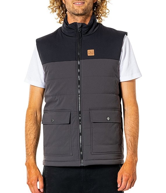 Color:Washed Black - Image 1 - Anti Series Ridge Color Block Vest