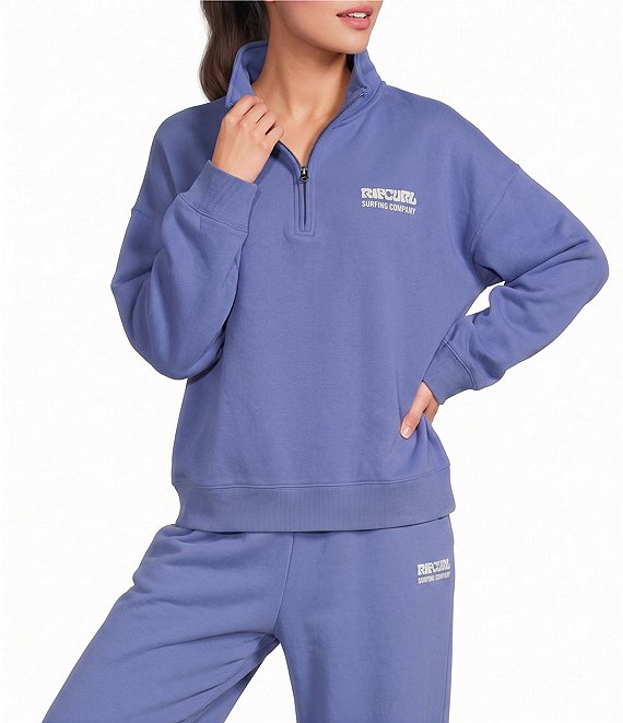 Rip Curl Long Sleeve Surf Puff 1/4 Zip Pullover