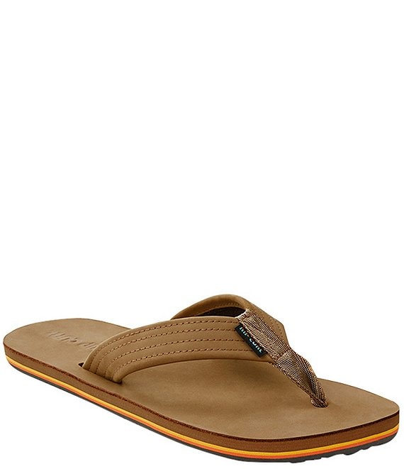 Flip flop Greek Leather sandals - slipers Men, Thongs brown Color