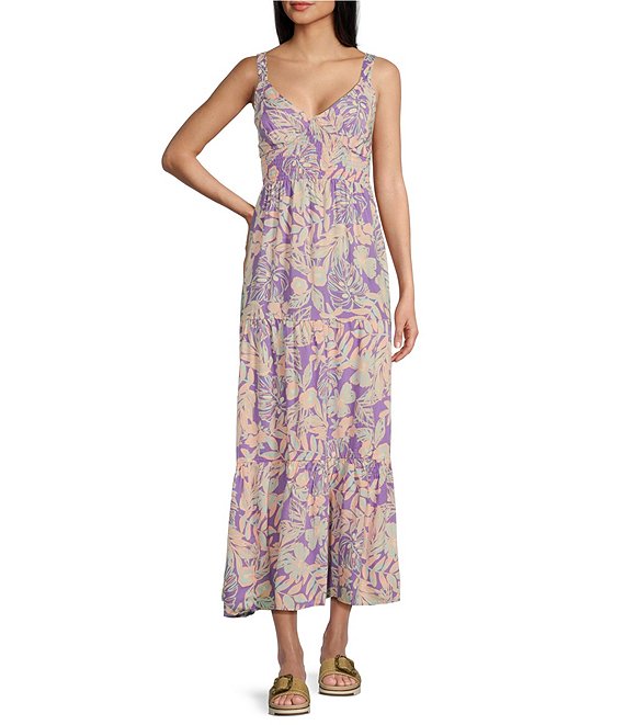 Rip Curl Palm Party Floral Print Maxi Dress | Dillard's