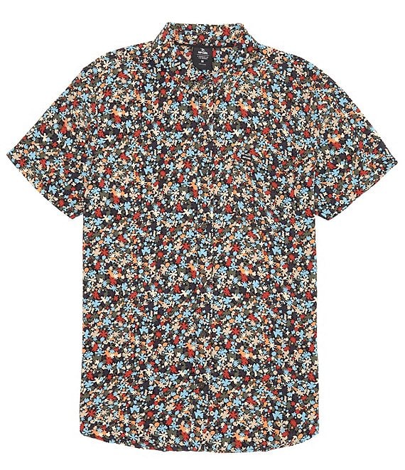 Rip Curl Party Pack Floral Print Short-Sleeve Poplin Shirt | Dillard's