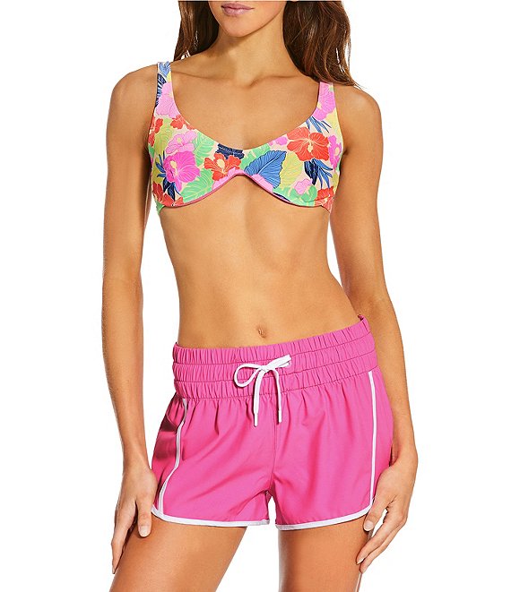 Rip Curl Party Wave Hidden Underwire Balconette Swim Top & Cheeky Coverage Hipster Swim Bottom