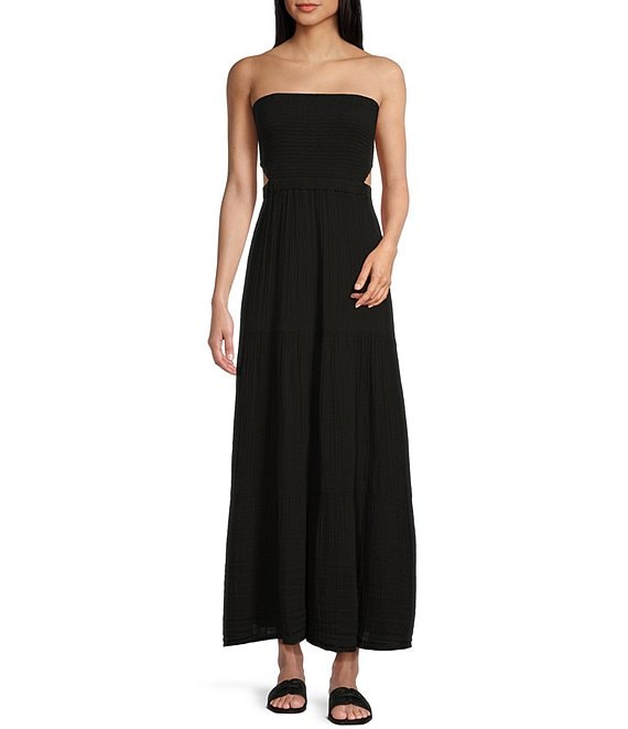 Rip Curl Premium Surf Strapless Open Cut Out Back Maxi Dress