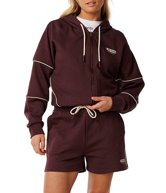 Rip Curl Since 1969 Drop Shoulder Zip Through Coordinating Hoodie
