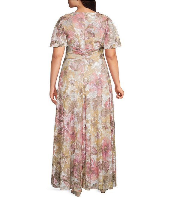 sheer flutter sleeve dress Sheer Chiffon Flutter Sleeve Mermaid Wedding Dress