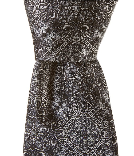 Robert Graham Exploded Medallion Print 3 1/4#double; Silk Tie