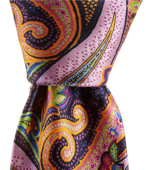 Robert Graham Pastel Pines 3 1/4#double; Silk Tie