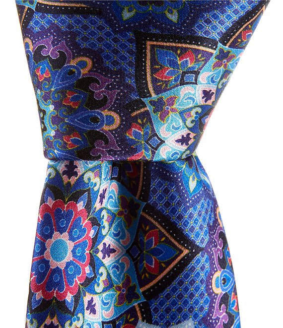 Robert Graham Printed Gears 3 1/4#double; Silk Tie