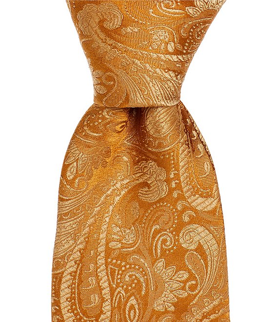 Robert Graham Solid Paisley 3.2.5#double; Silk Tie