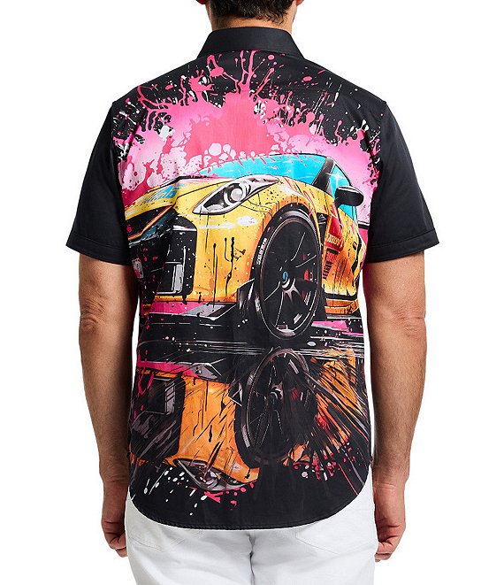 Robert Graham Splash Drifter Stretch Short Sleeve Woven Shirt