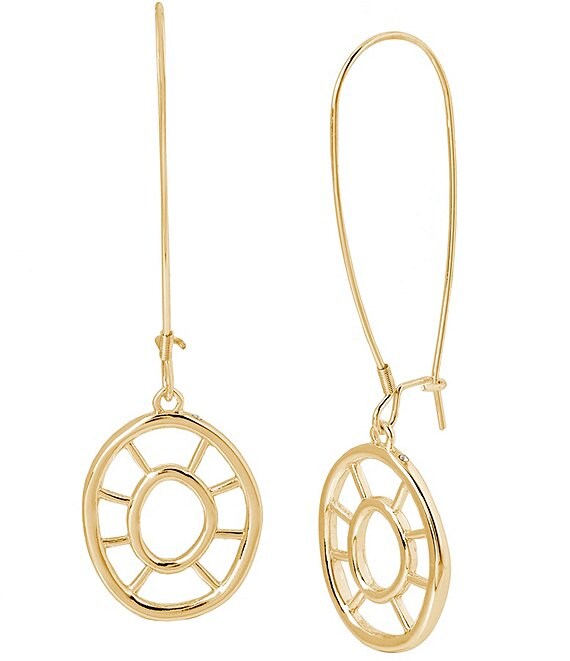 Color:Gold - Image 1 - Caged Drop Earrings