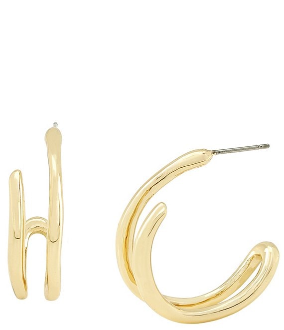 Robert Lee Morris Soho Fluid Bypass Small Hoop Earrings