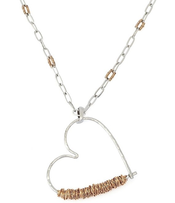Robert Lee Morris Soho Heart Long Pendant Necklace