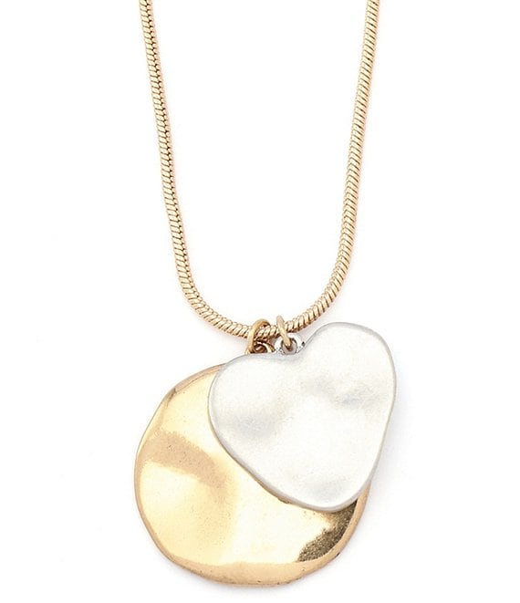 Robert Lee Morris Soho Heirloom Charms Mixed Coin Short Pendant Necklace, Two Tone - Image 1
