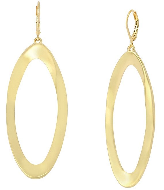 Robert Lee Morris Soho Oval Link Orbital Drop Earrings
