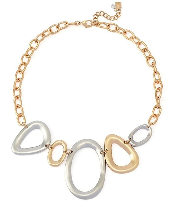 Robert Lee Morris Soho Sculpted Link Bib Collar Necklace