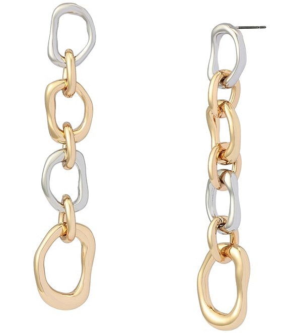 Robert Lee Morris Soho Sculpted Link Linear Earrings