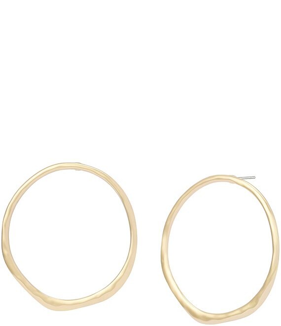 Robert Lee Morris Soho Sculpted Medium Circle Hoop Earrings